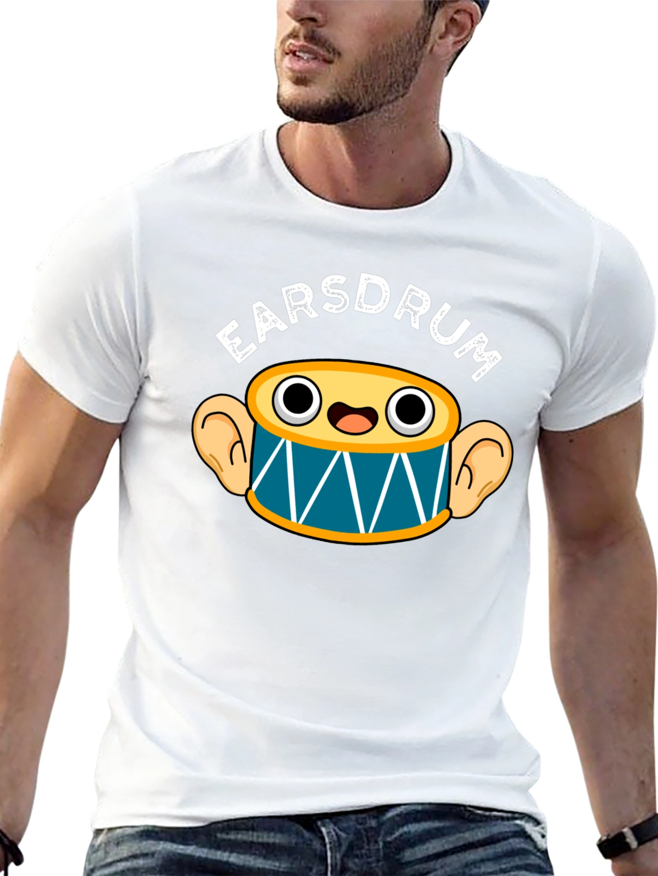 Earsdrum Graphic Black T-Shirt Funny Music Lover Tee