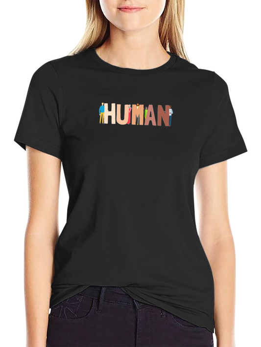 Diversity HUMAN Graphic Tee - Unisex Black T-Shirt