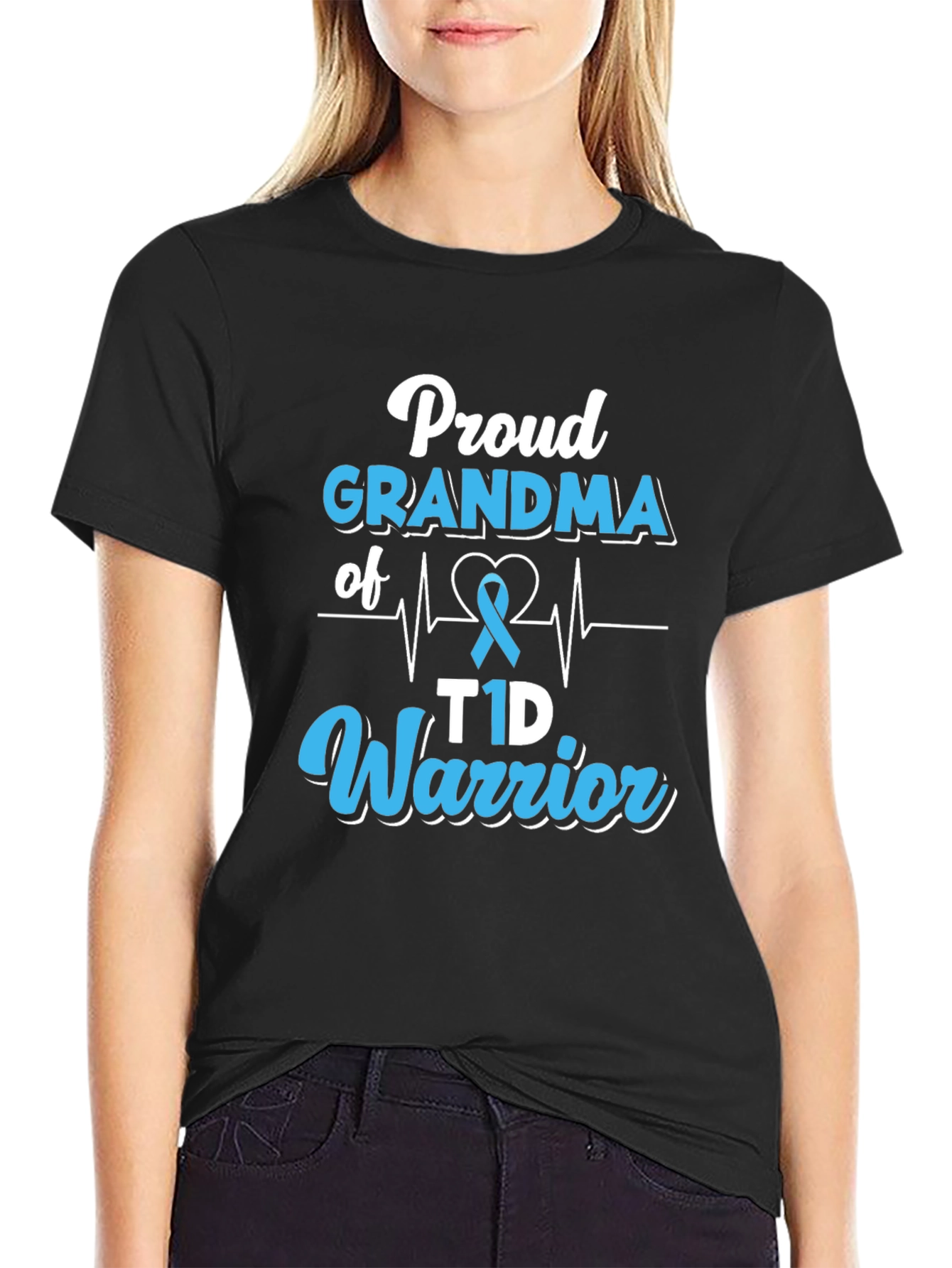 Proud Grandma T1D Warrior Graphic Tee