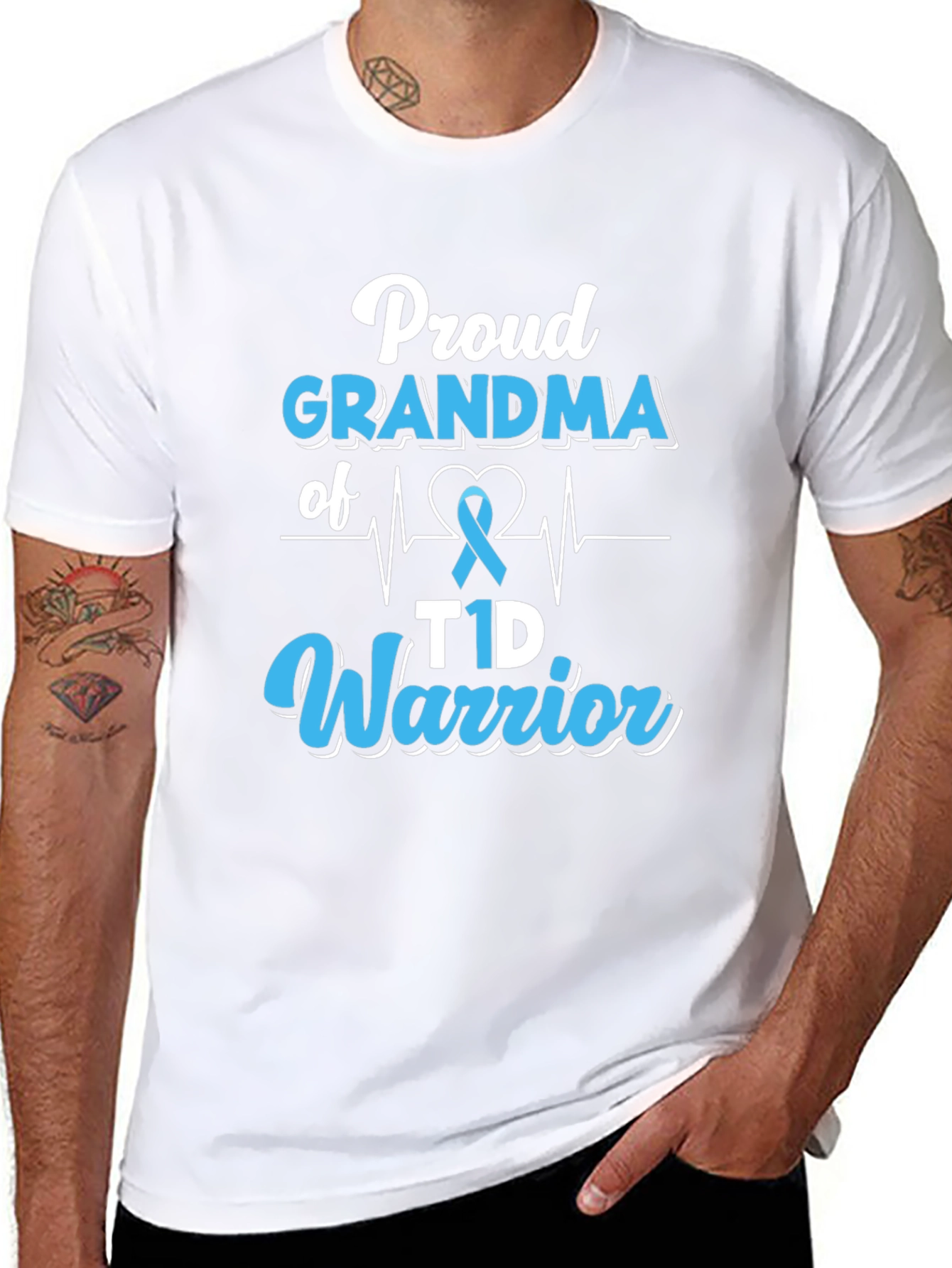 Proud Grandma T1D Warrior Graphic Tee