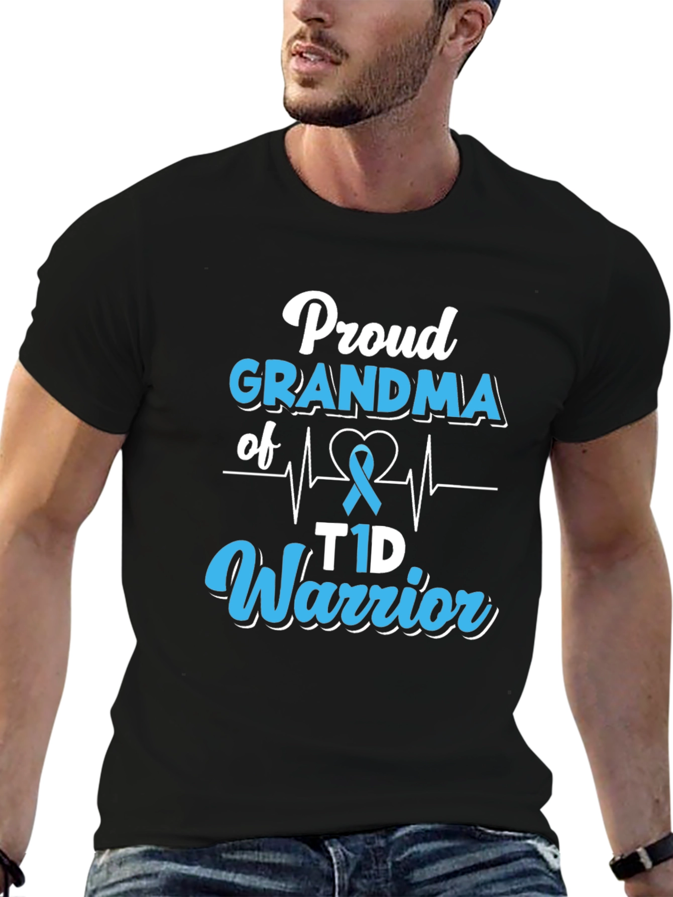 Proud Grandma T1D Warrior Graphic Tee