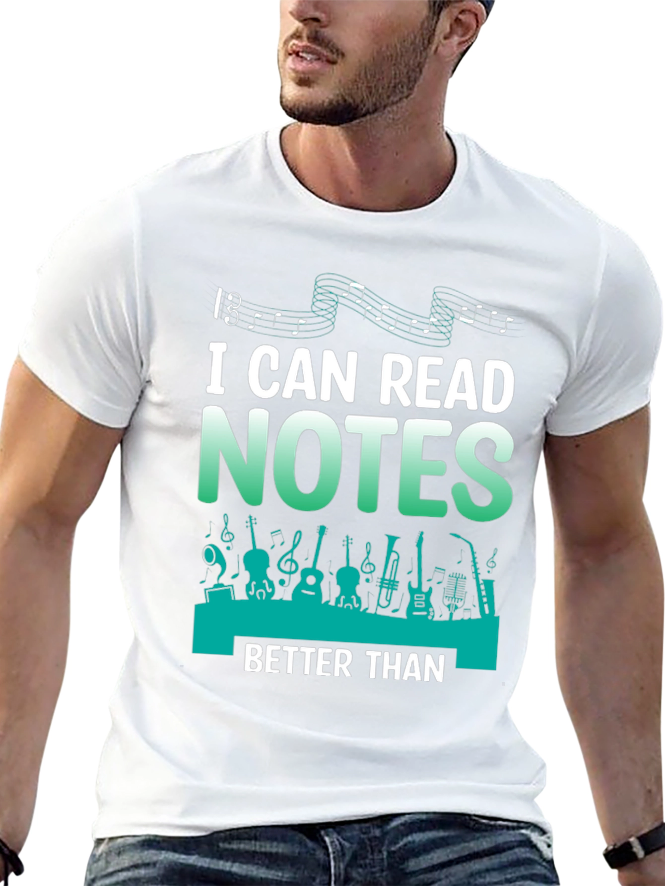 Musician T-Shirt: I Can Read Notes Better Than