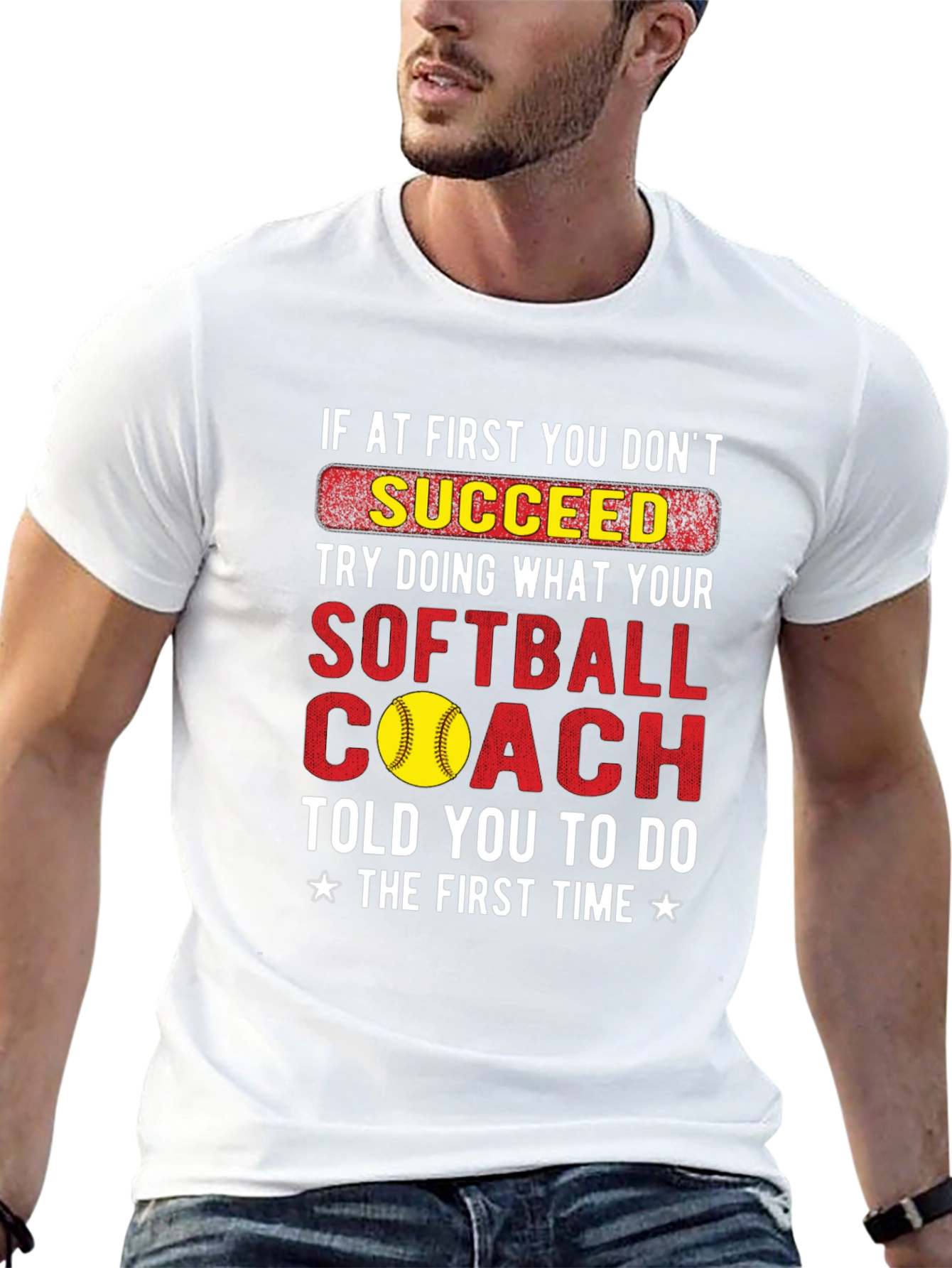 Softball Coach Graphic T-Shirt
