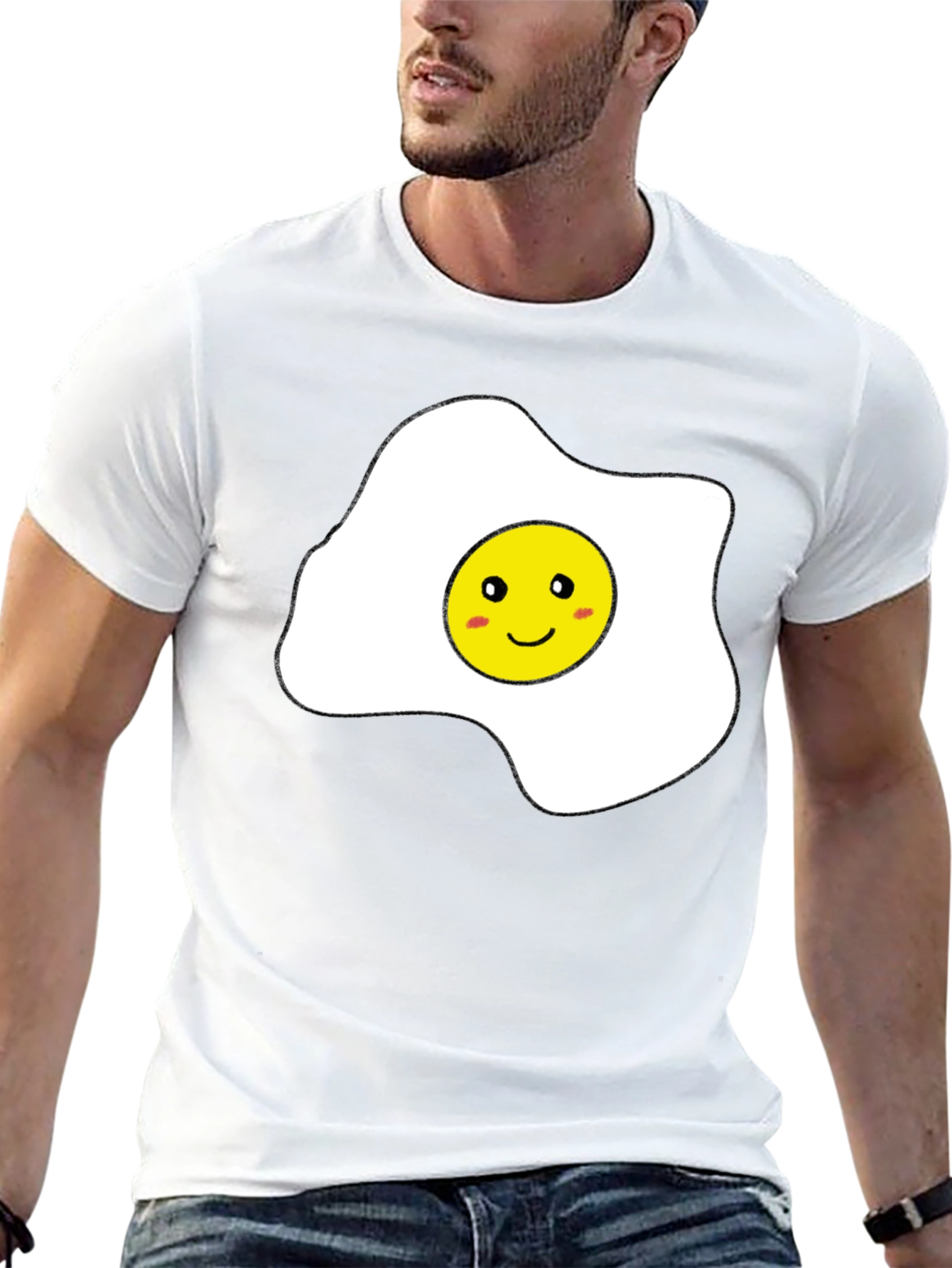 Funny Sunny Side Up Egg Graphic T-Shirt