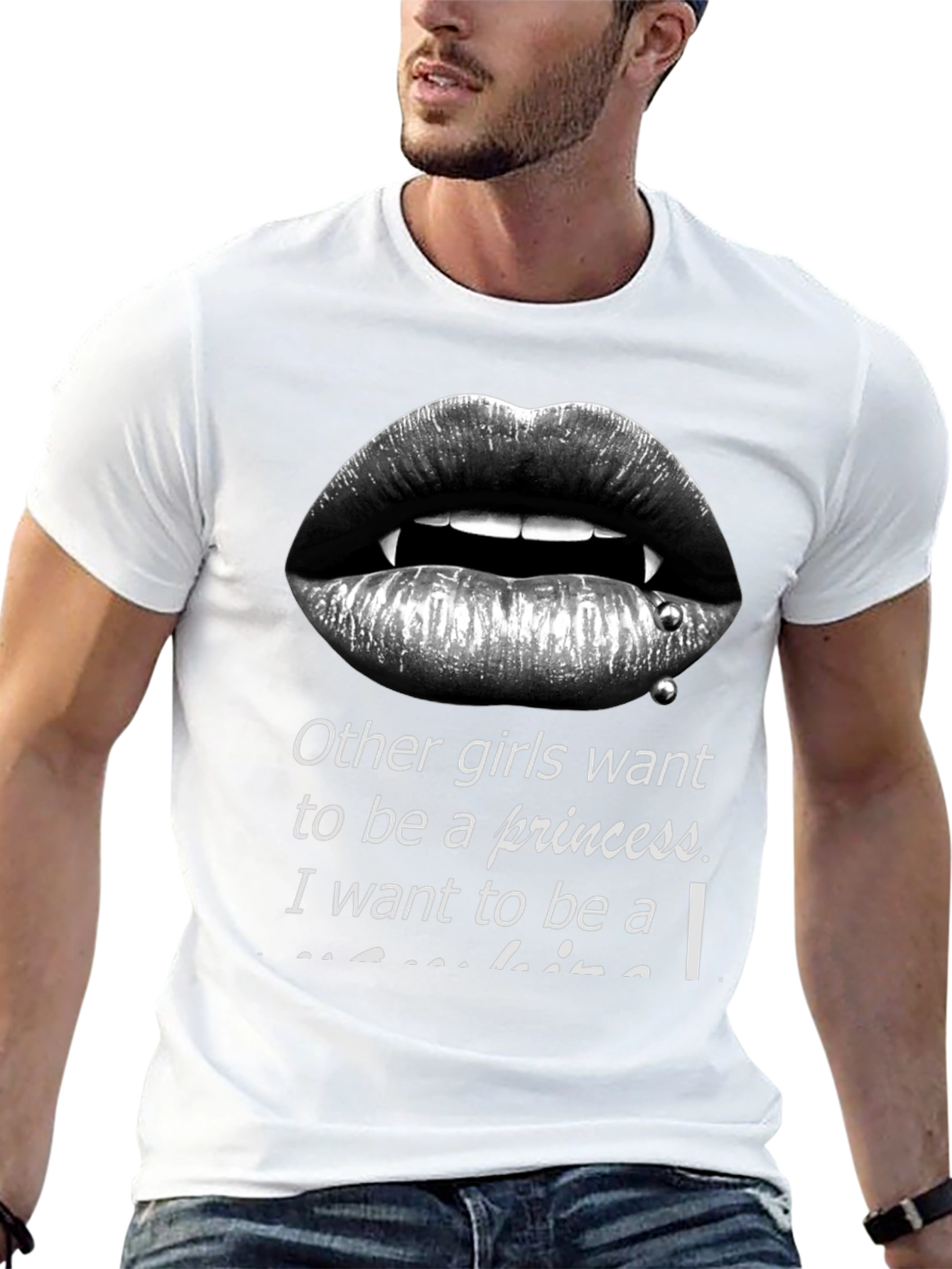 Vampire Lips Graphic T-Shirt - Princess Alternative