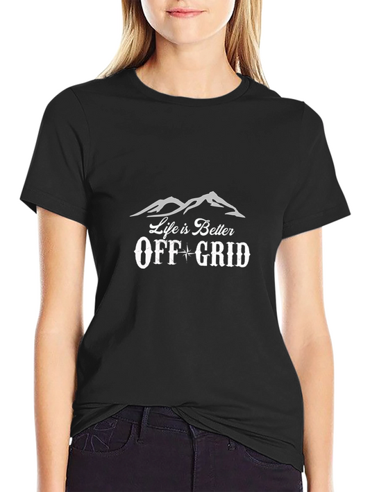 Life is Better Off-Grid Black T-Shirt
