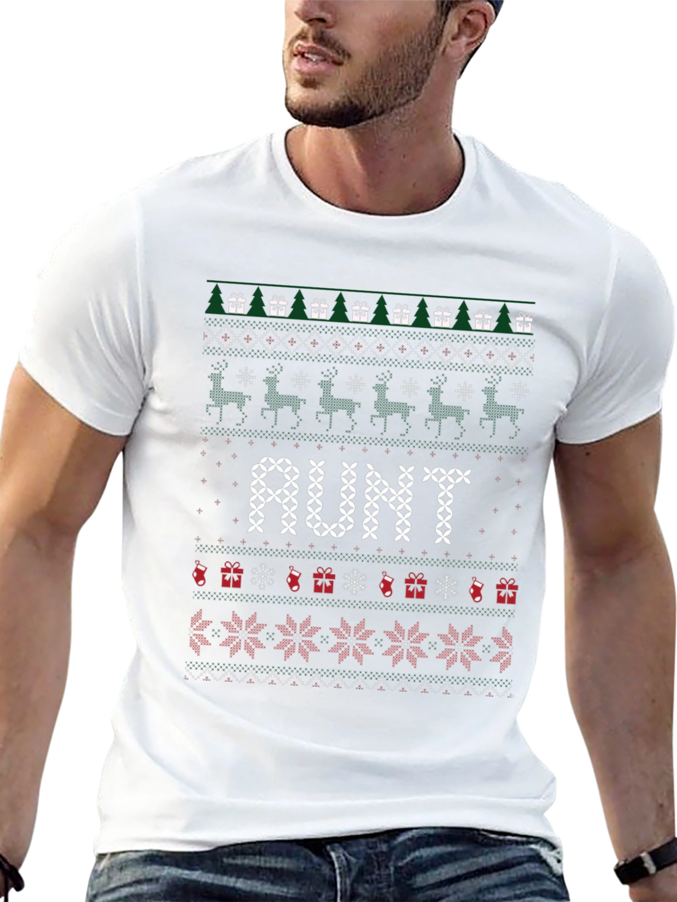 Aunt Christmas Ugly Sweater T-Shirt