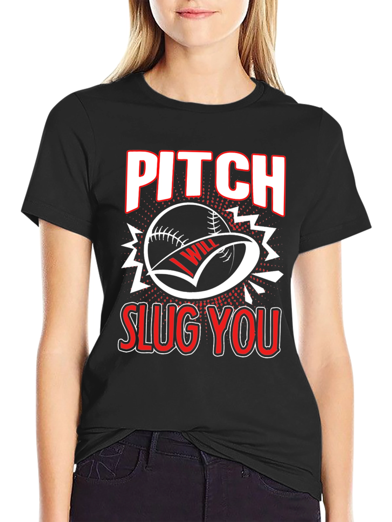 Pitch Slug You Baseball Graphic Tee