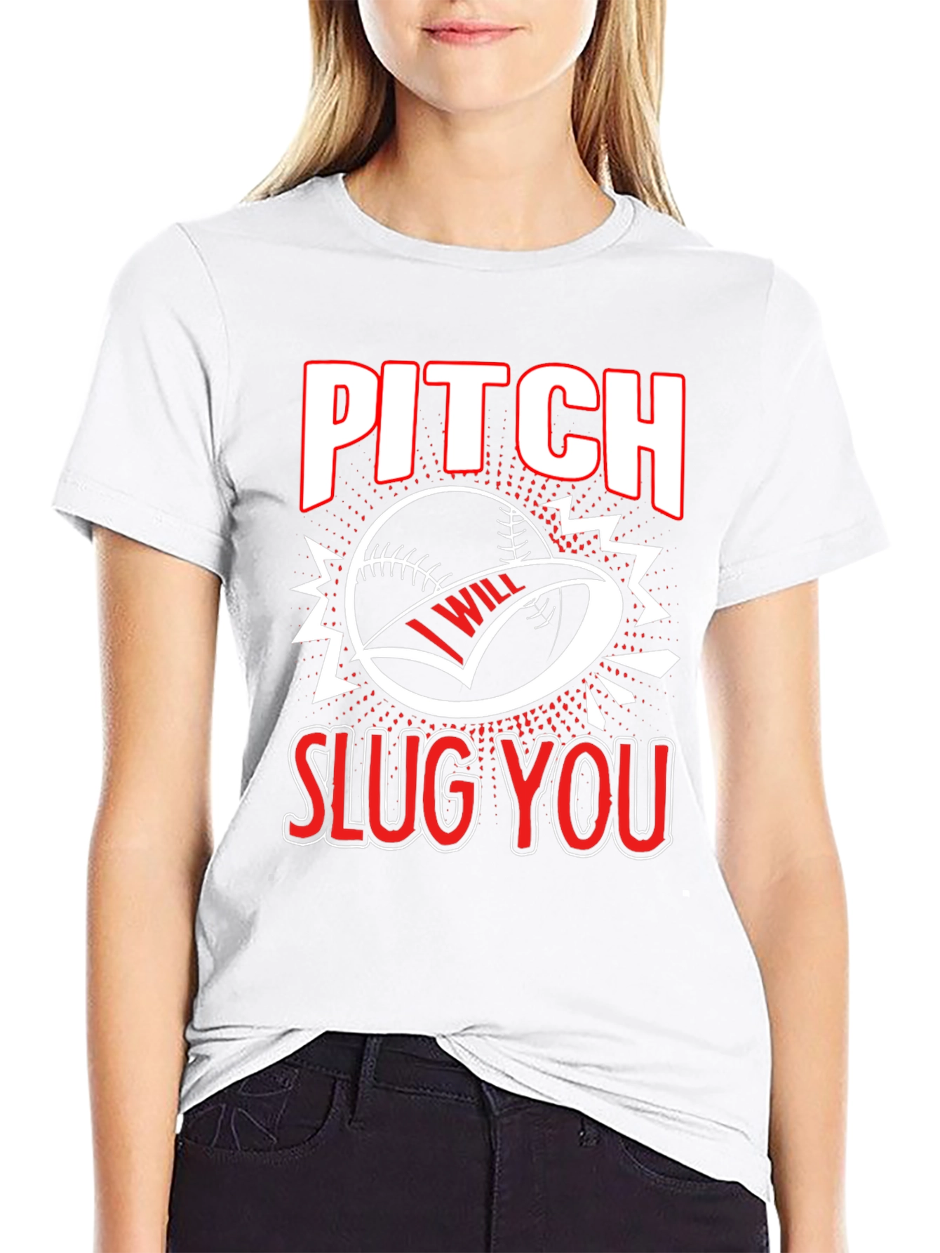 Pitch Slug You Baseball Graphic Tee