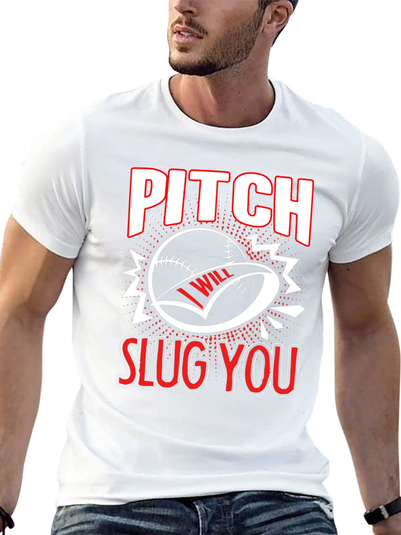 Pitch Slug You Baseball Graphic Tee