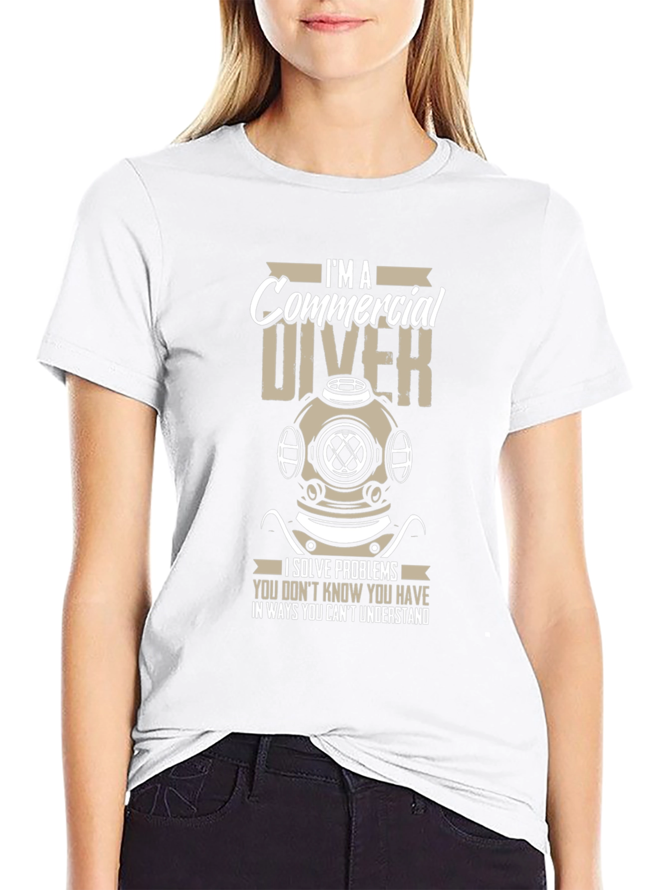 Commercial Diver Graphic Tee - Problem Solver T-Shirt