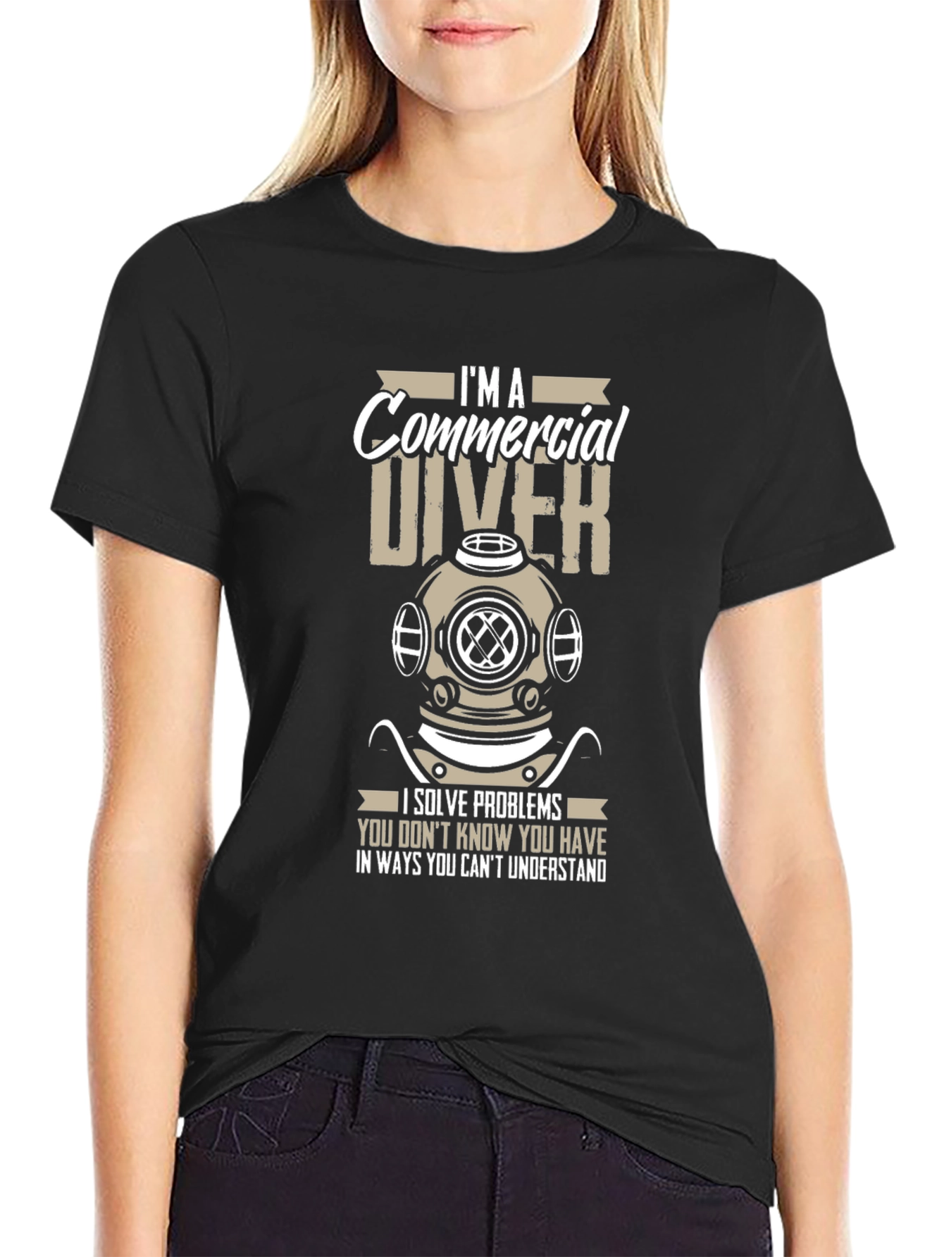 Commercial Diver Graphic Tee - Problem Solver T-Shirt