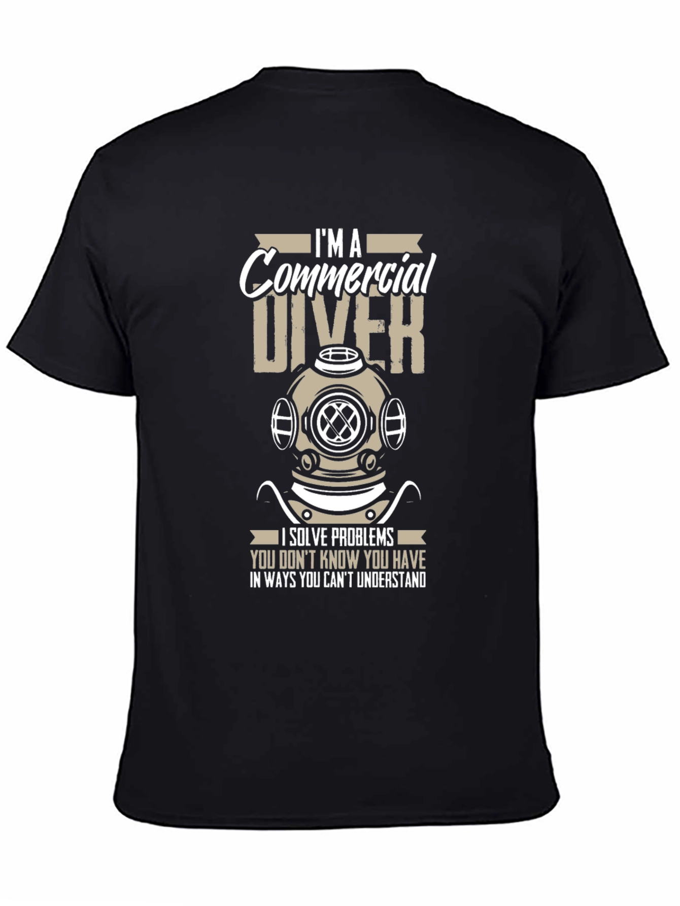 Commercial Diver Graphic Tee - Problem Solver T-Shirt