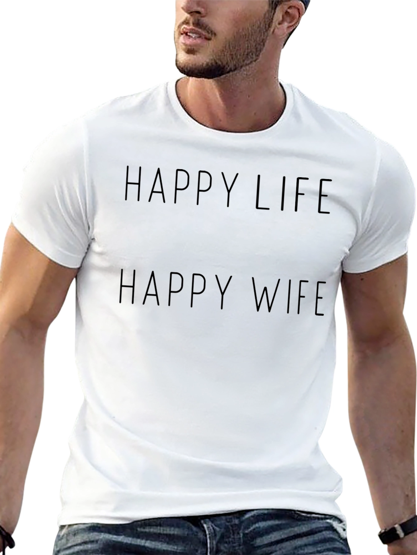 Happy Life Happy Wife Graphic Tee