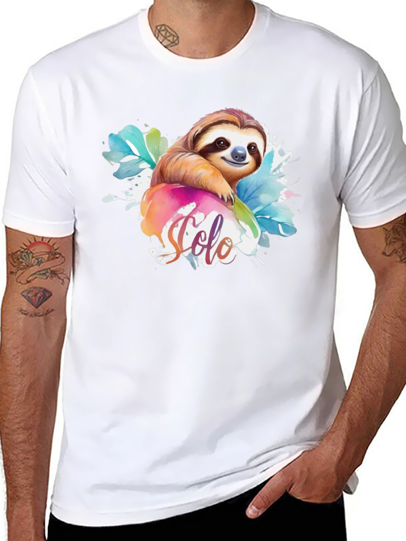Cute Sloth Watercolor T-Shirt