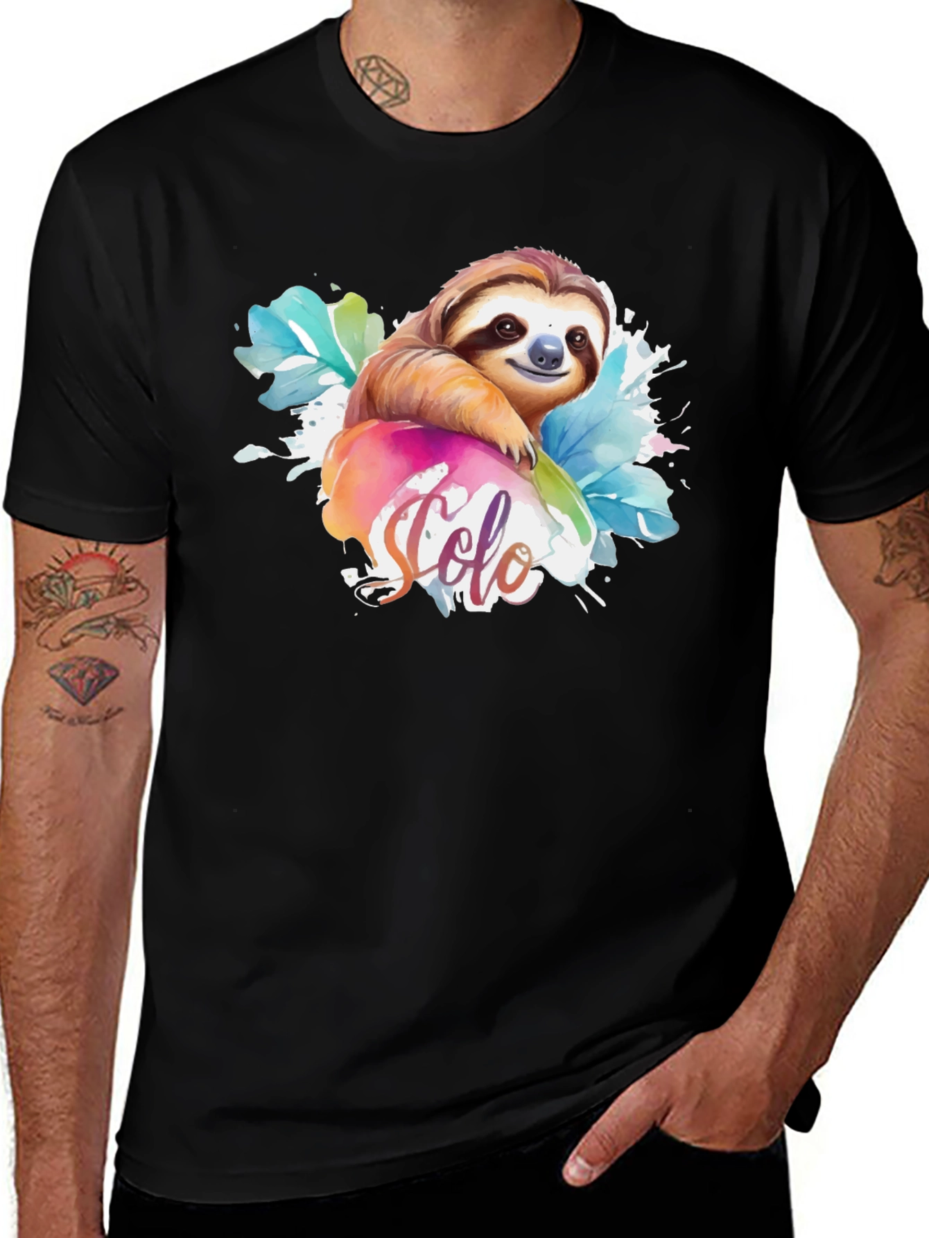 Cute Sloth Watercolor T-Shirt