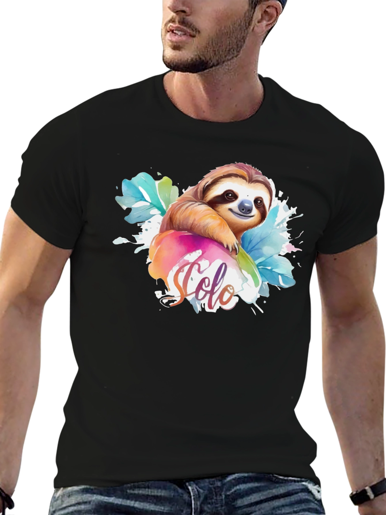 Cute Sloth Watercolor T-Shirt
