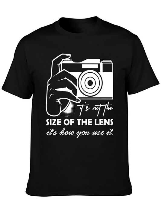 Its Not the Size of The Lens Funny Photography T-Shirt