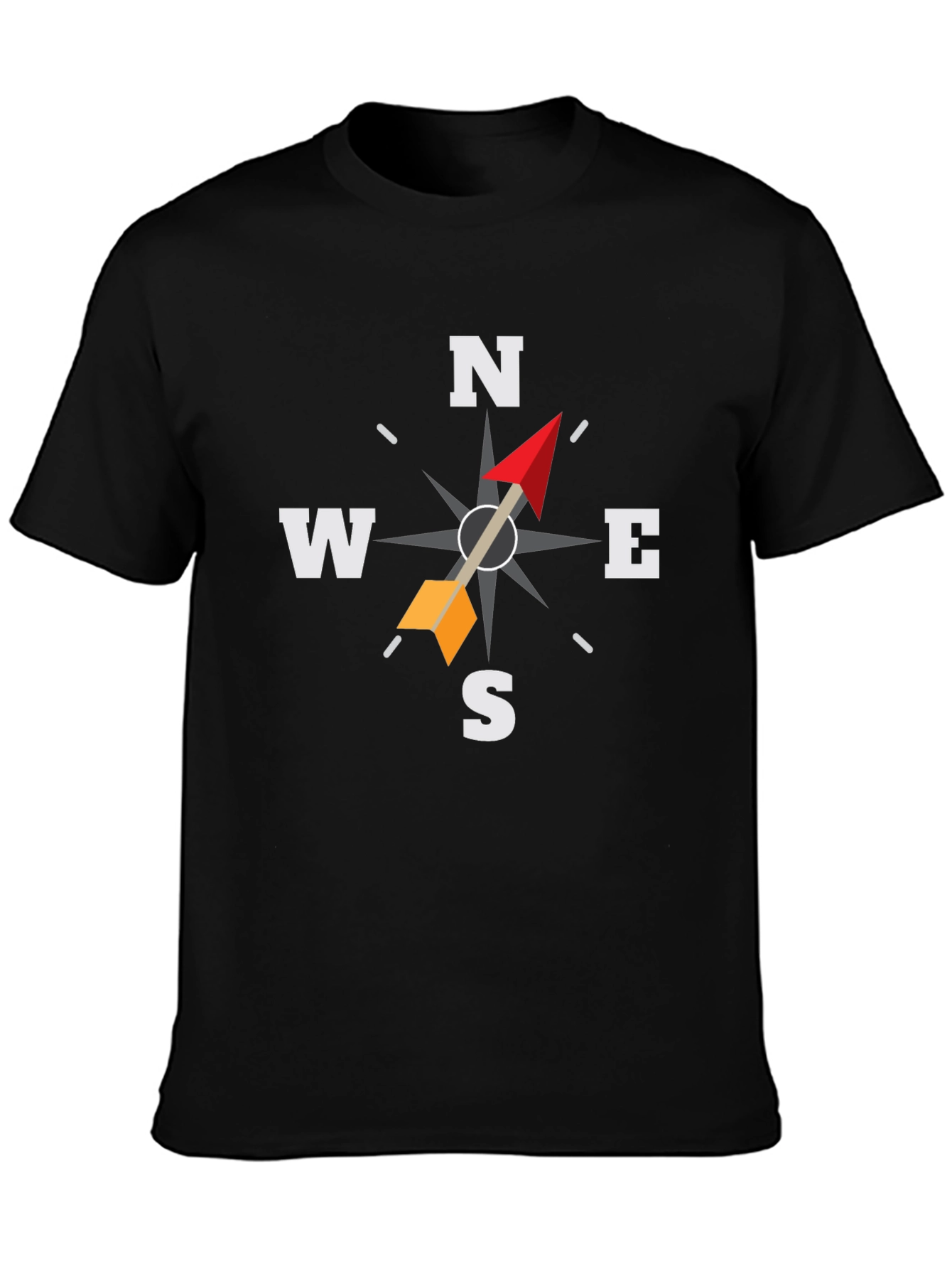 Compass Rose Graphic Tee - Black Adventure Shirt