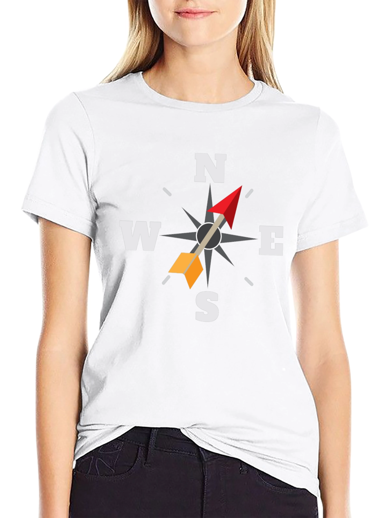 Compass Rose Graphic Tee - Black Adventure Shirt