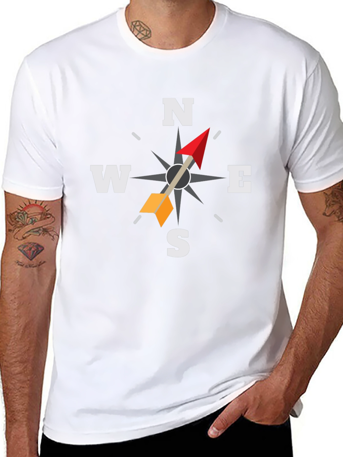 Compass Rose Graphic Tee - Black Adventure Shirt