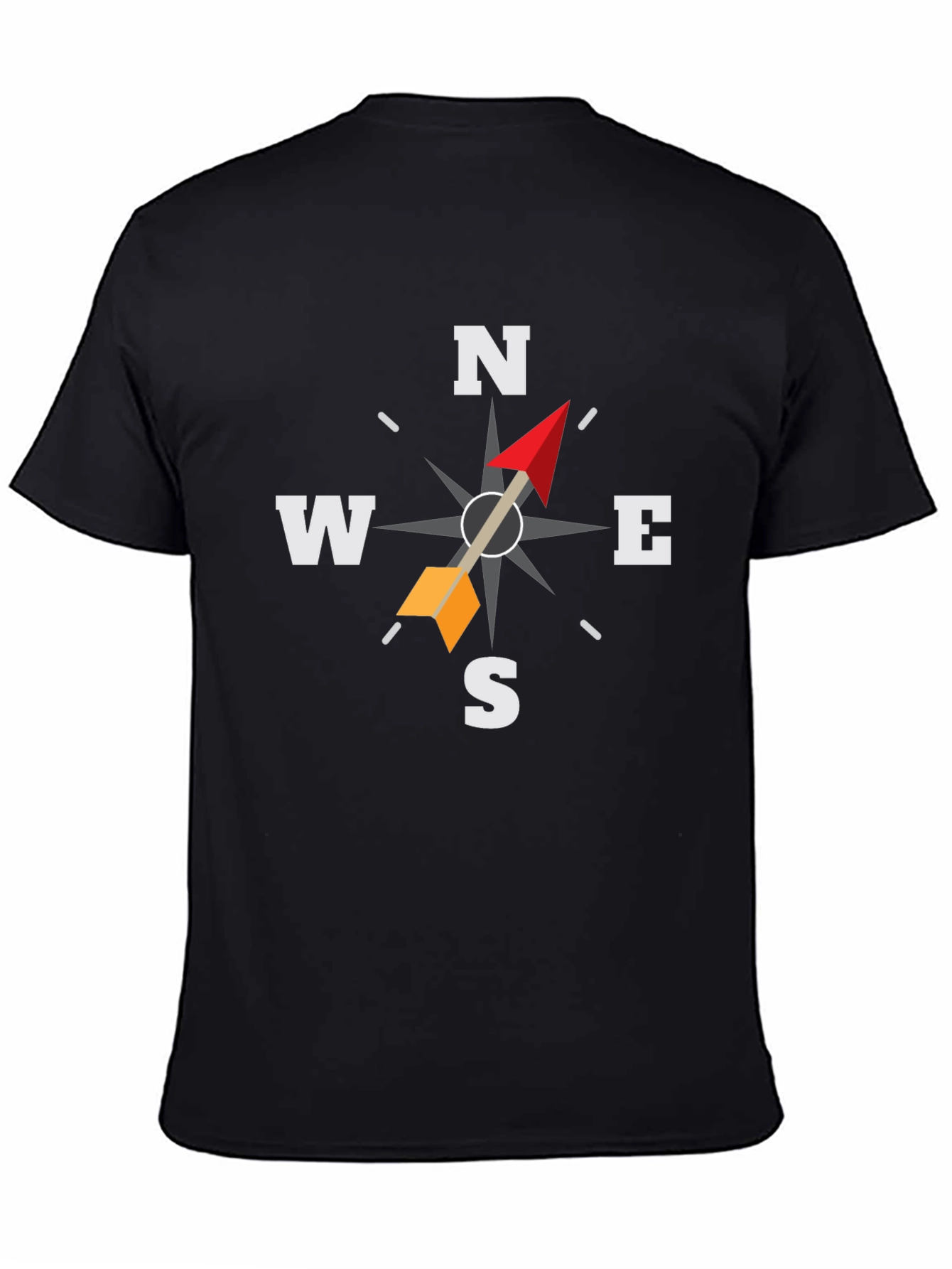 Compass Rose Graphic Tee - Black Adventure Shirt