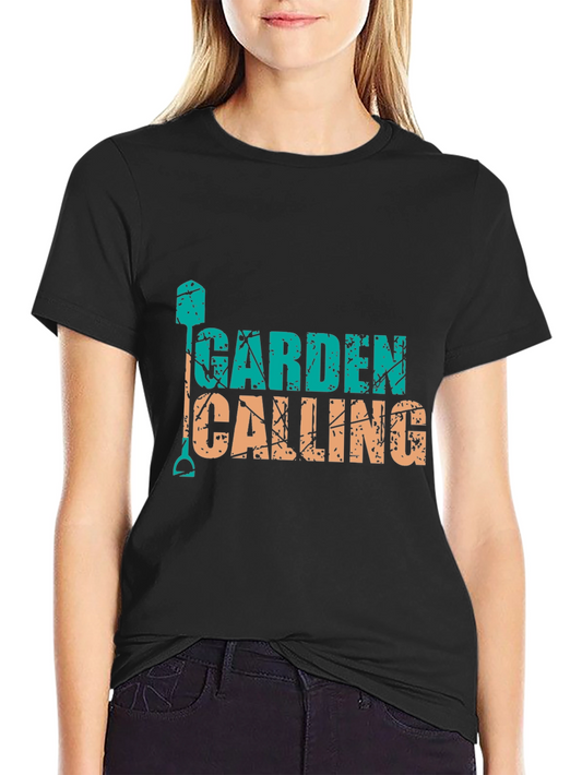 Garden Calling Black Tee