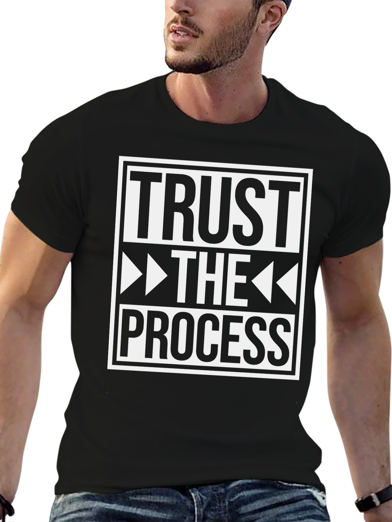 Trust the Process Graphic Tee - Black
