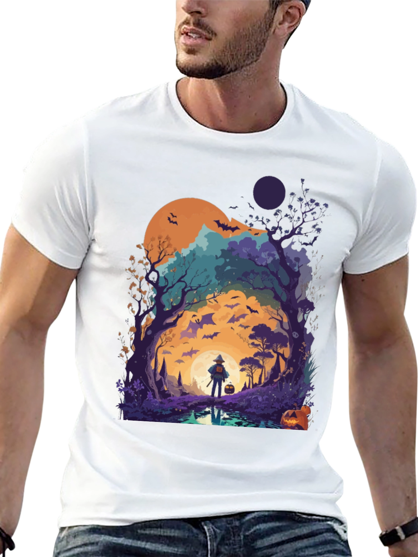 Halloween Nightscape Graphic Tee