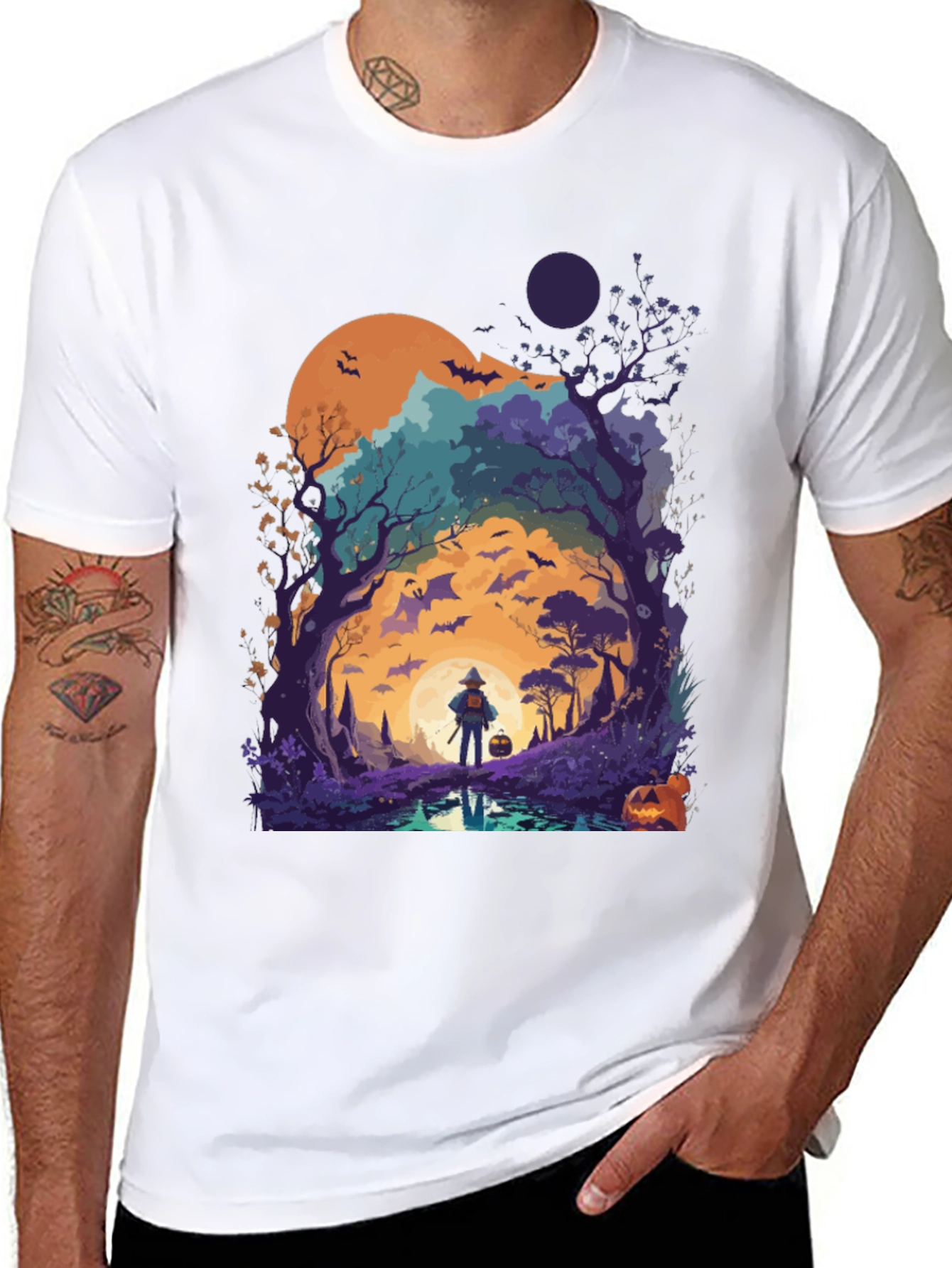 Halloween Nightscape Graphic Tee