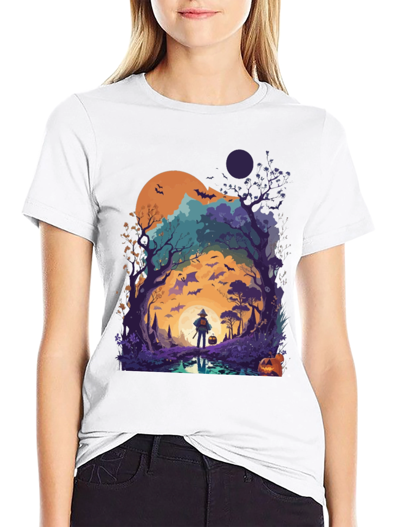 Halloween Nightscape Graphic Tee
