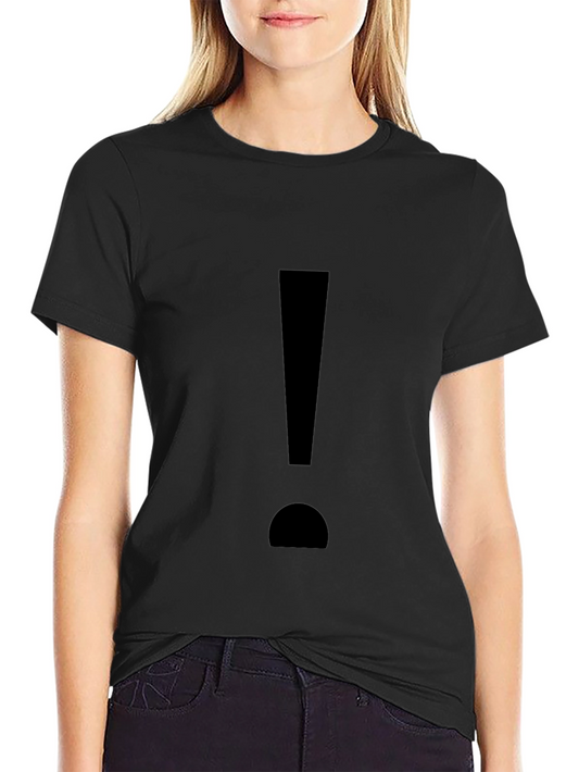 Exclamation Mark Graphic T-Shirt - Black