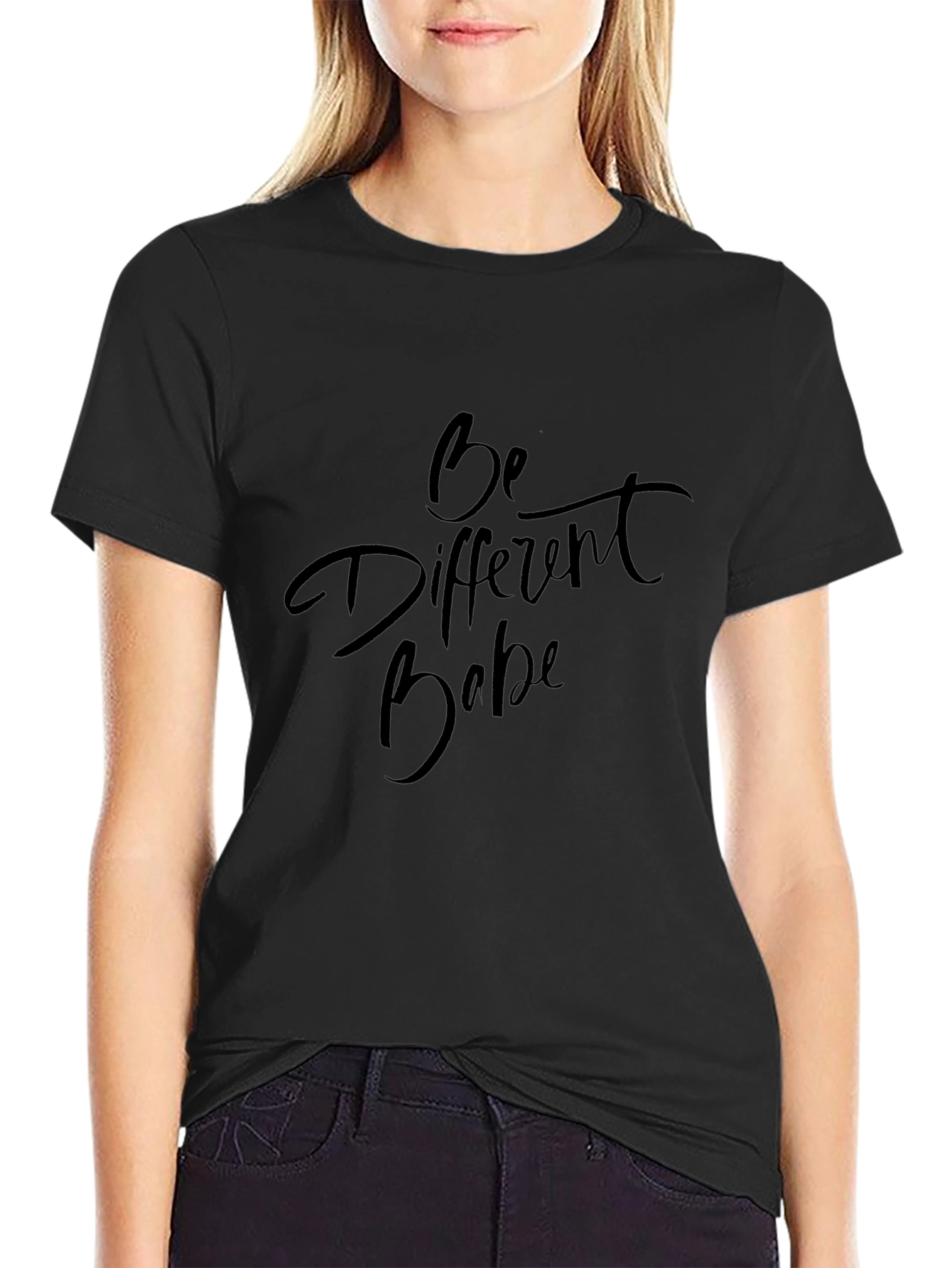 Be Different Babe Graphic Tee - Unisex Black T-Shirt