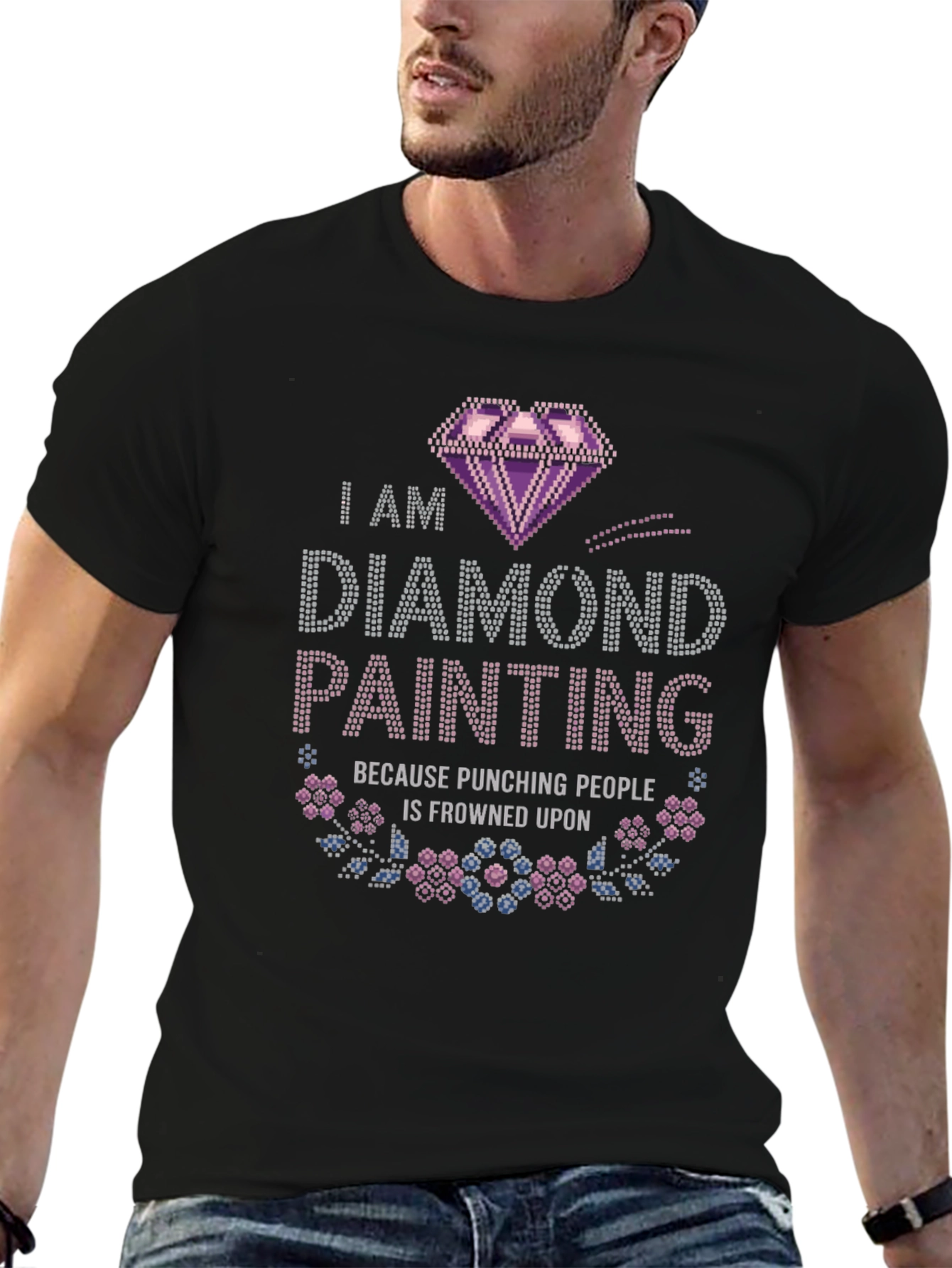 Diamond Painting Punching People T-Shirt