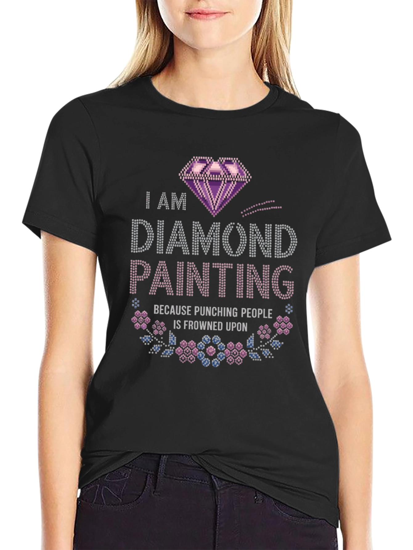 Diamond Painting Punching People T-Shirt