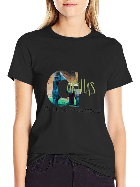 Gorillas Must Be Protected Graphic Tee