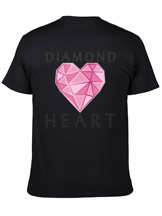 Diamond Heart Graphic T-Shirt - Stylish Casual Wear