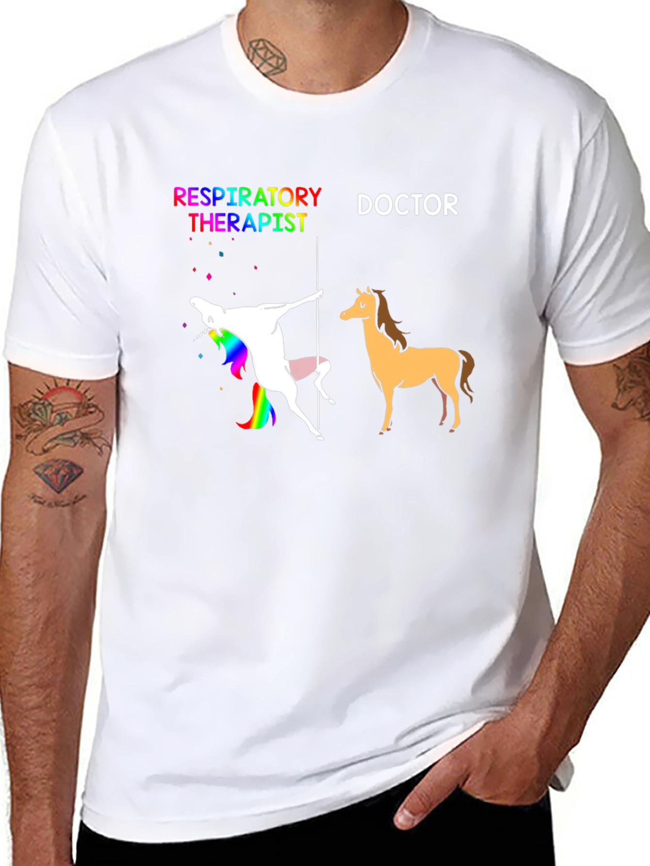 Respiratory Therapist vs Doctor T-Shirt