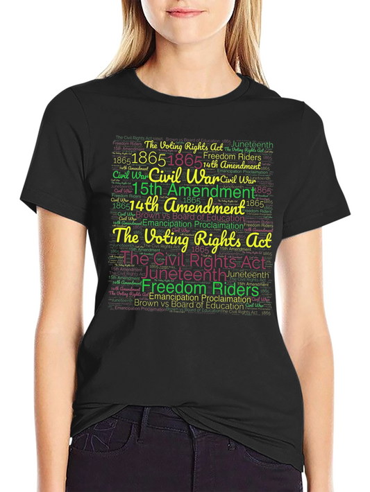 Civil Rights History Word Cloud T-Shirt