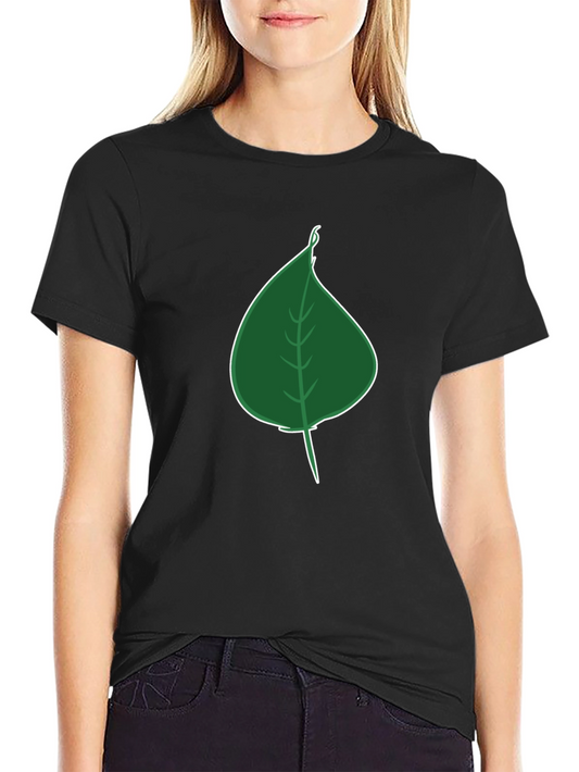Leaf Graphic Tee - Black Casual T-Shirt
