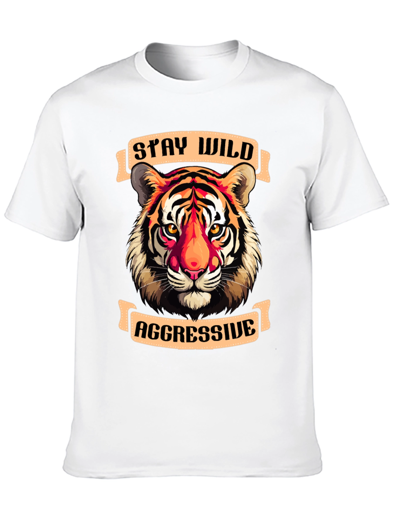 Stay Wild Aggressive Tiger Graphic Tee