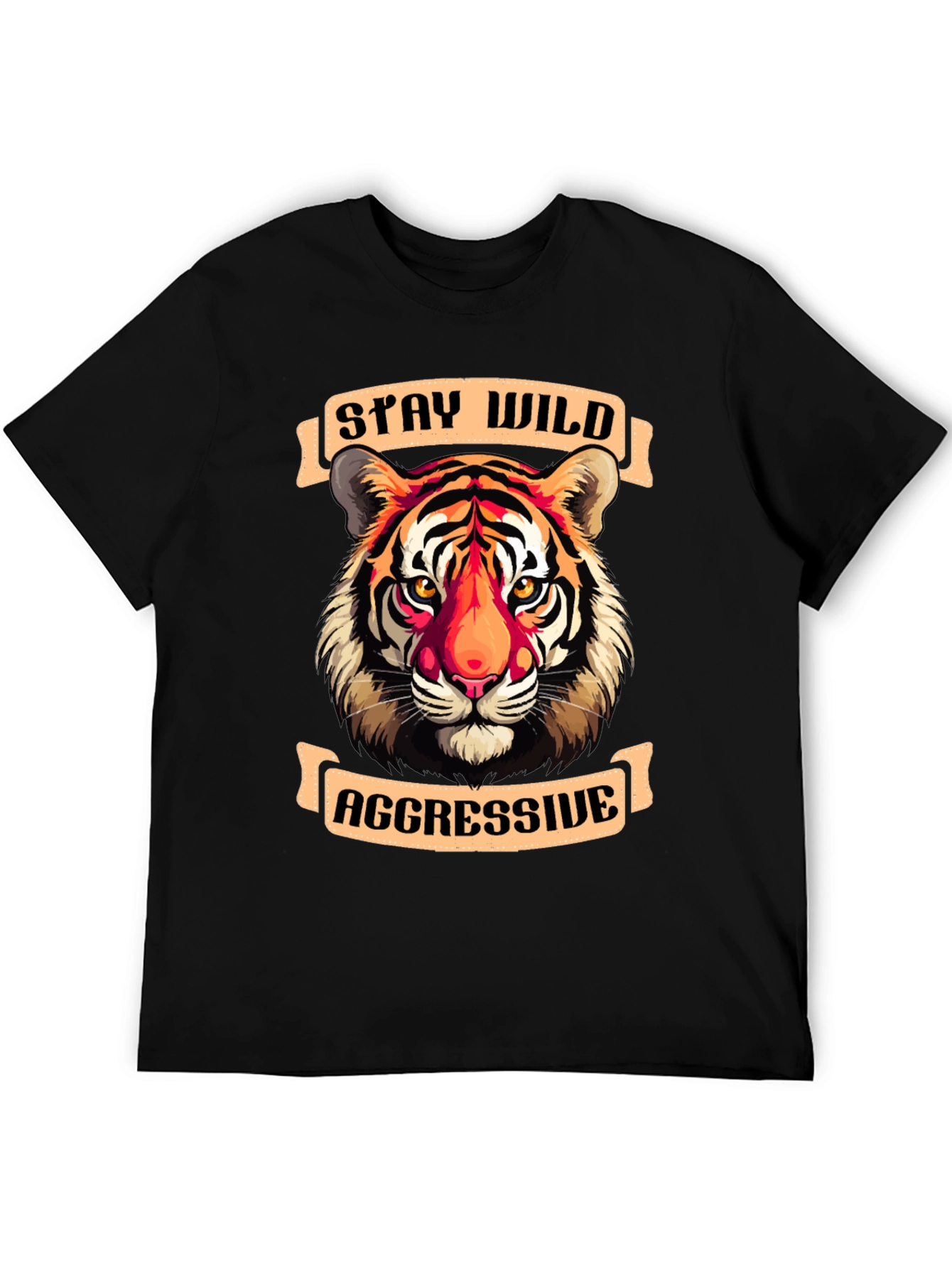Stay Wild Aggressive Tiger Graphic Tee