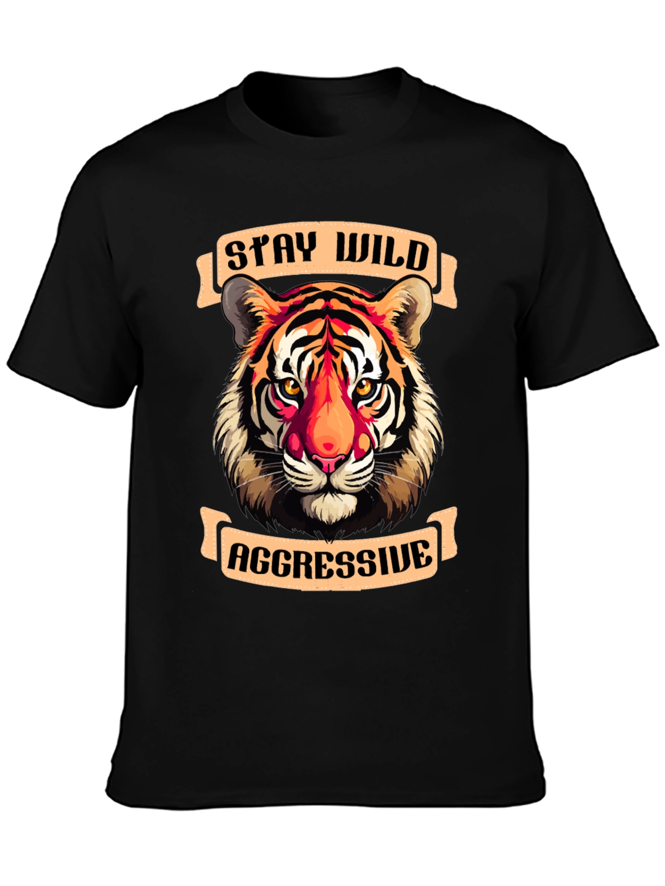 Stay Wild Aggressive Tiger Graphic Tee