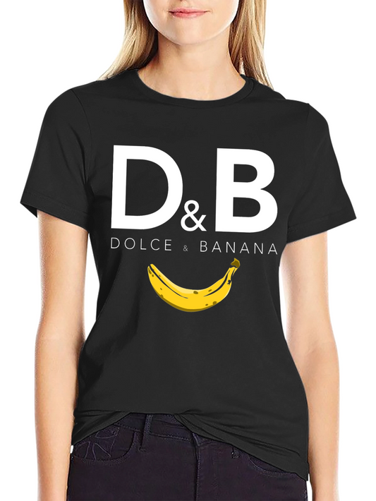 Dolce & Banana Black Graphic T-Shirt
