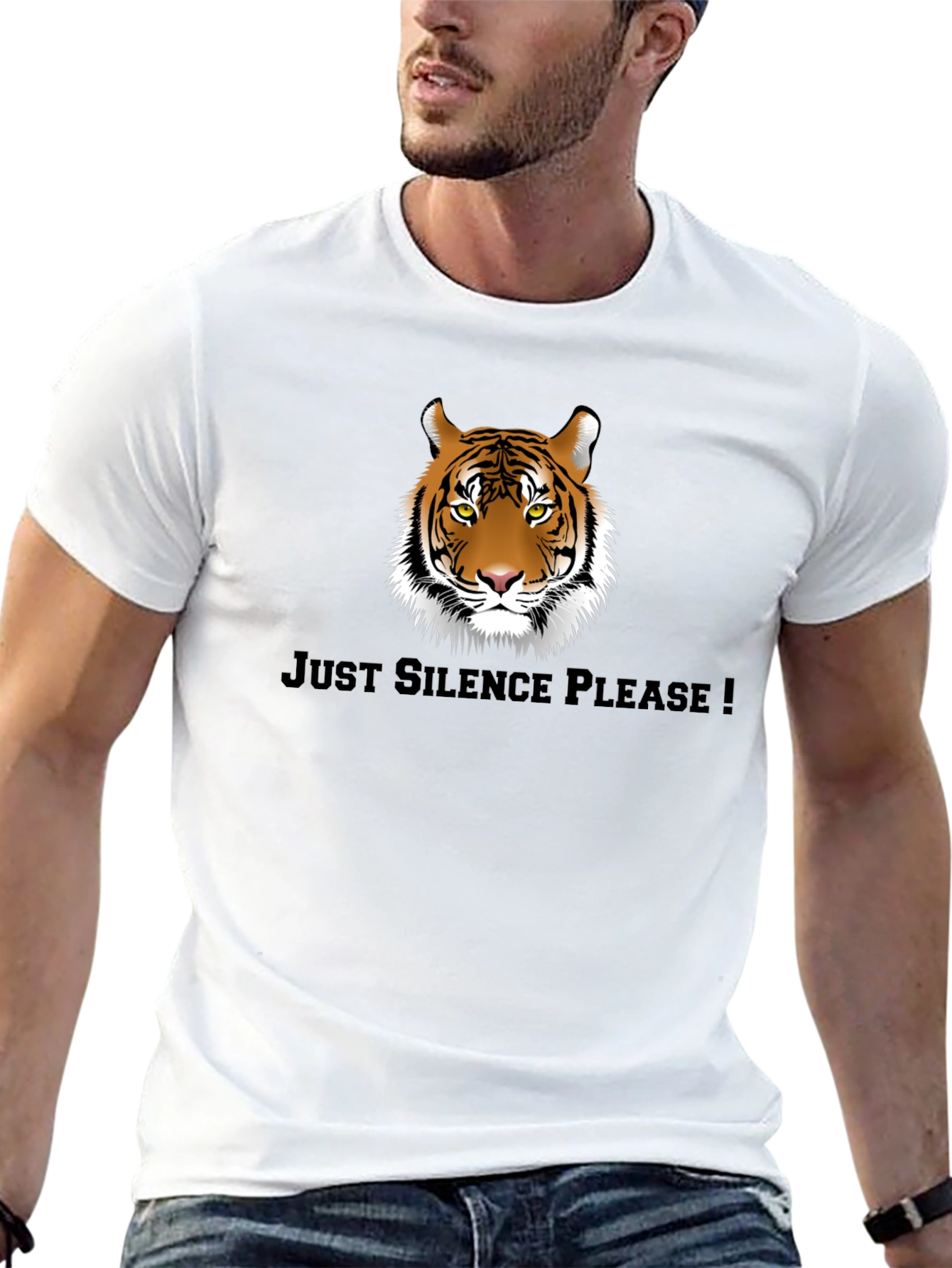 Just Silence Please Tiger Graphic Tee