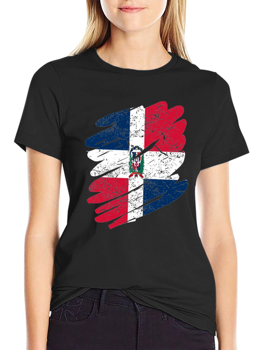 Dominican Republic Flag T-Shirt - Distressed Graphic Tee
