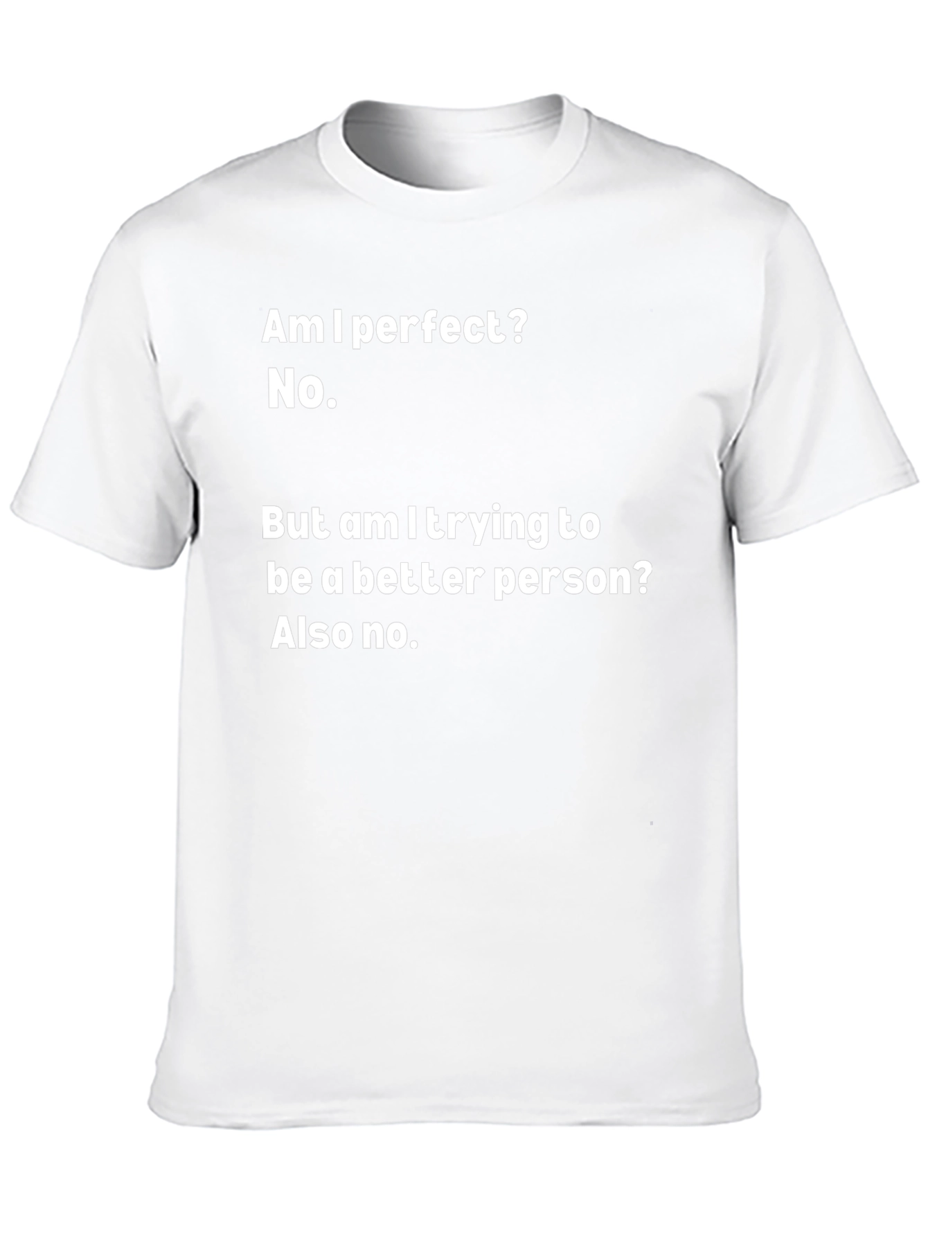 Funny T-Shirt: Am I Perfect? No. Sarcastic Statement Tee