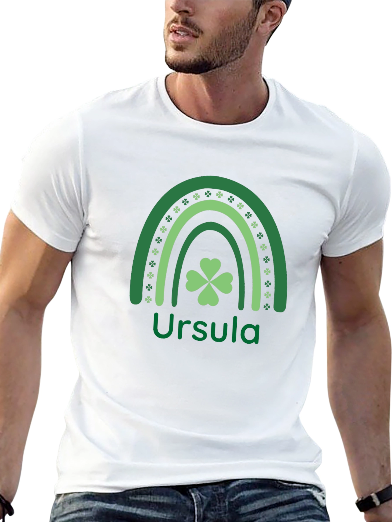 St. Patricks Day Ursula Rainbow Shamrock T-Shirt