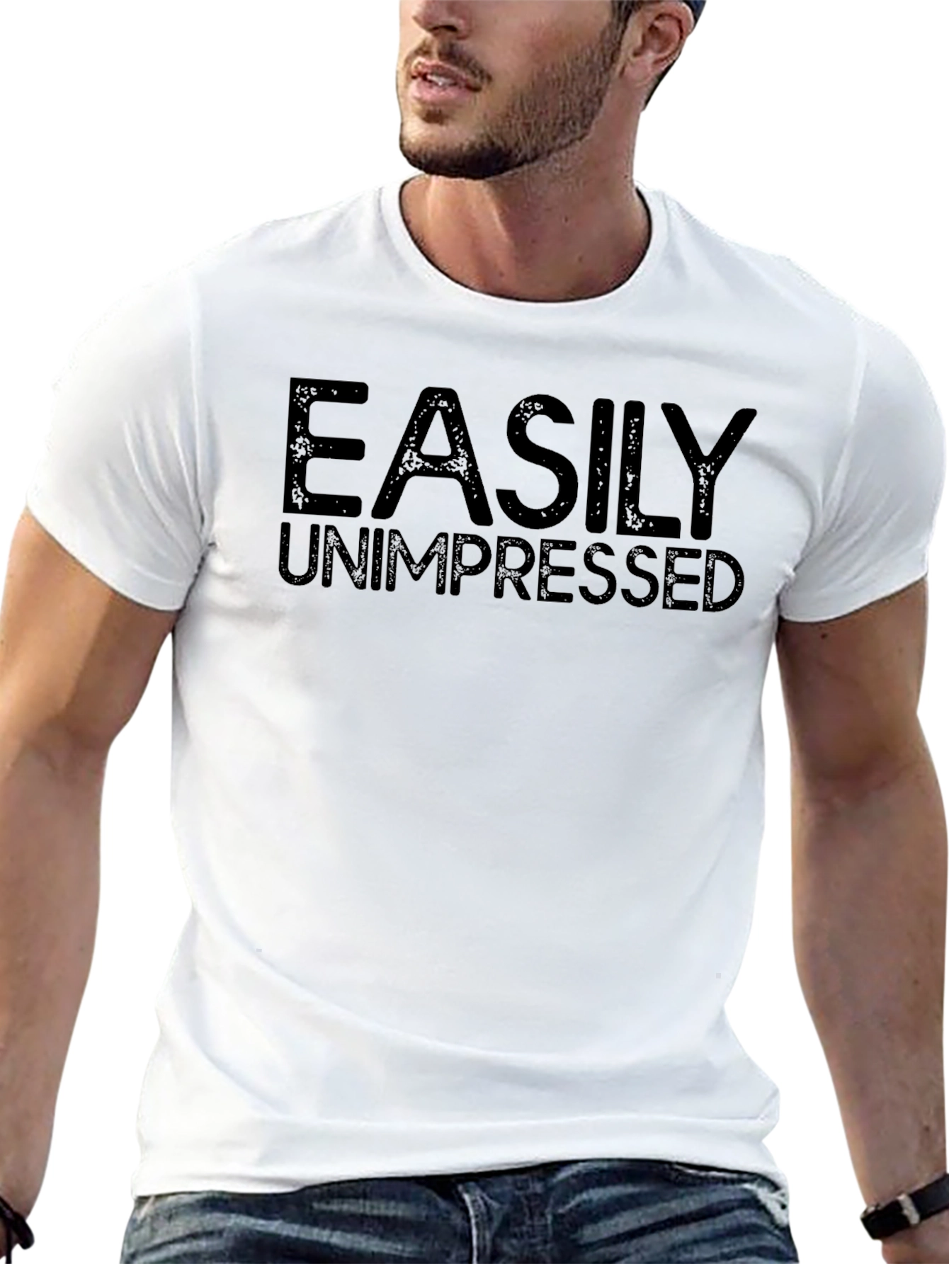 Easily Unimpressed Black Graphic T-Shirt