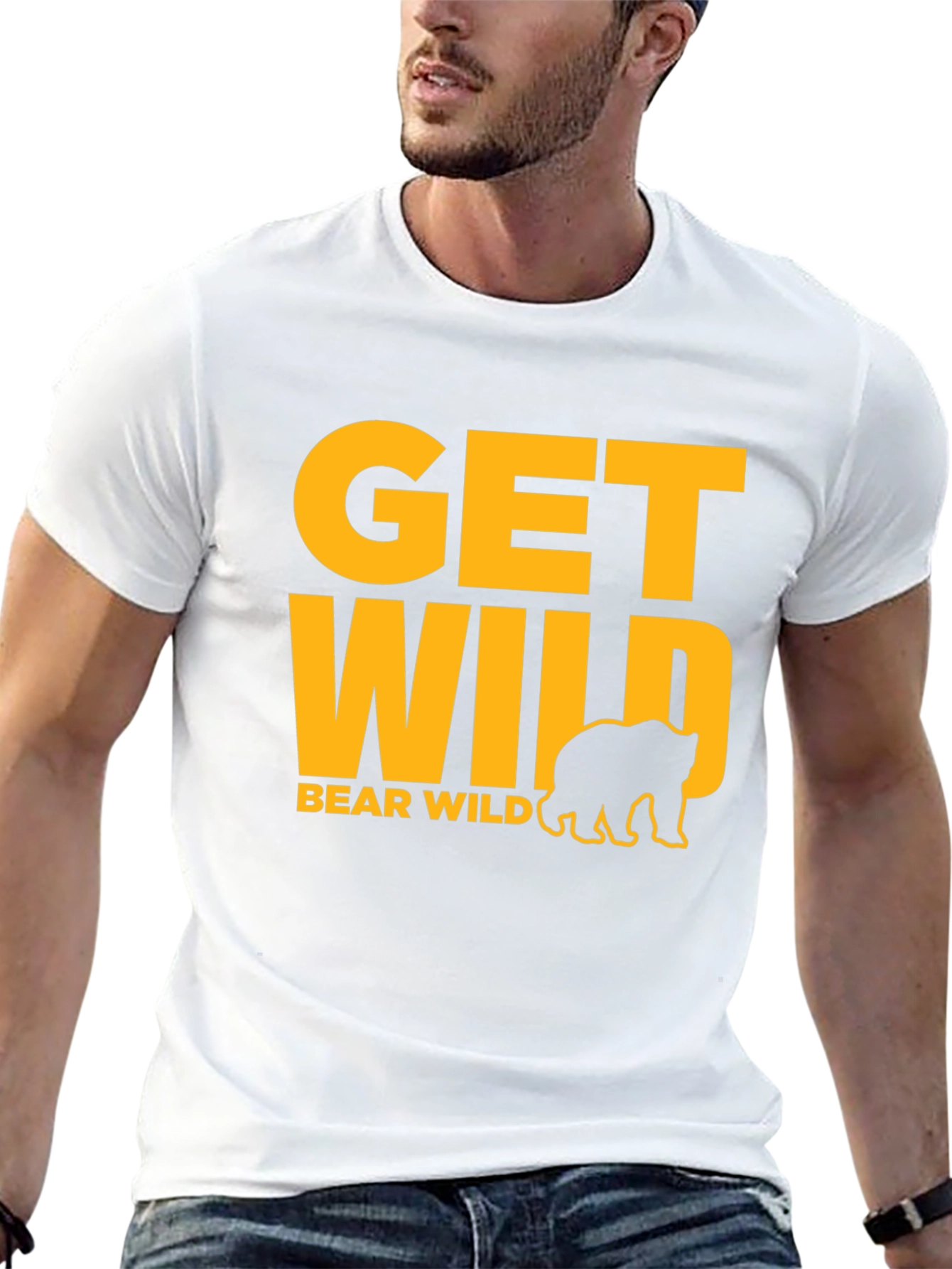 Get Wild Bear Graphic Tee - Black